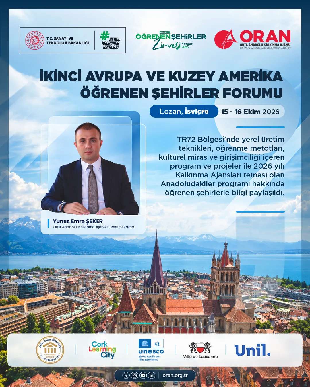 Anadoludakiler Programı ve Öğrenen Şehir Yozgat Deneyimi Lozan’da Paylaşıldı