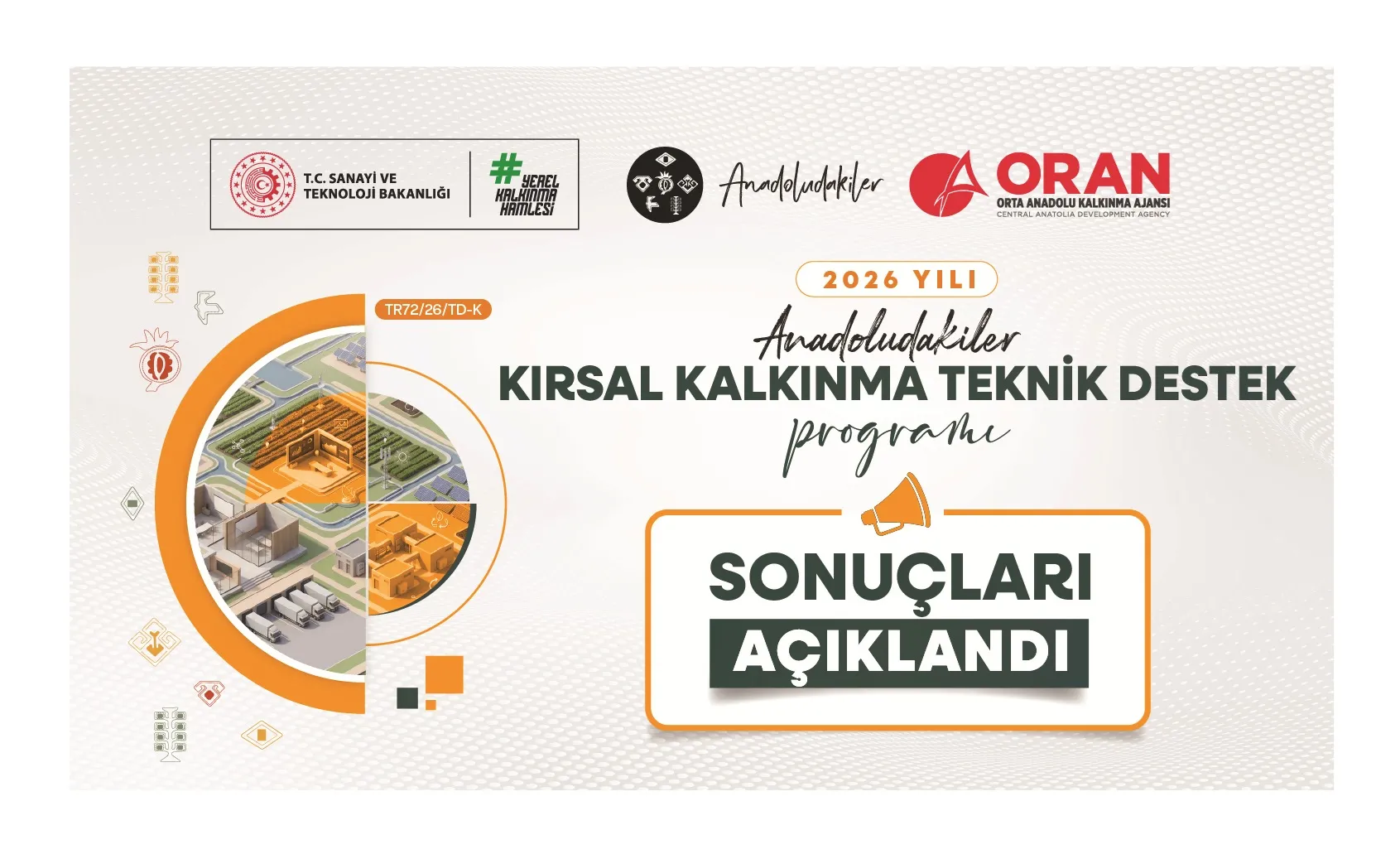 2026 Yılı Anadoludakiler-Kırsal Kalkınma Teknik Destek Programı 3. Dönem Başvuru Sonuçları
